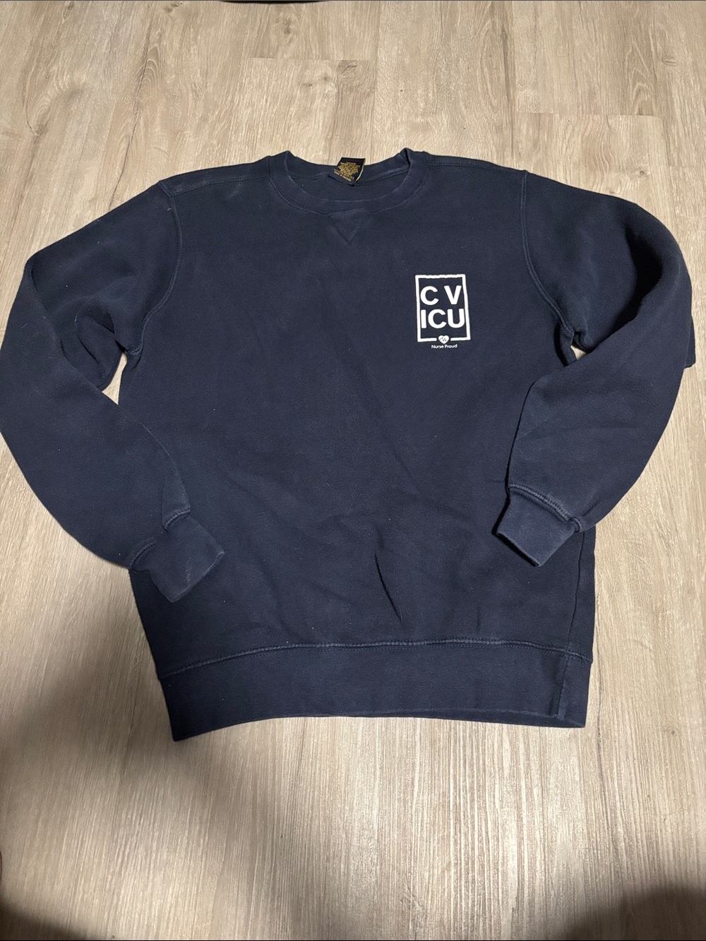 Coastal Culture Nurse Proud Crewneck Sweatshirt - Navy
